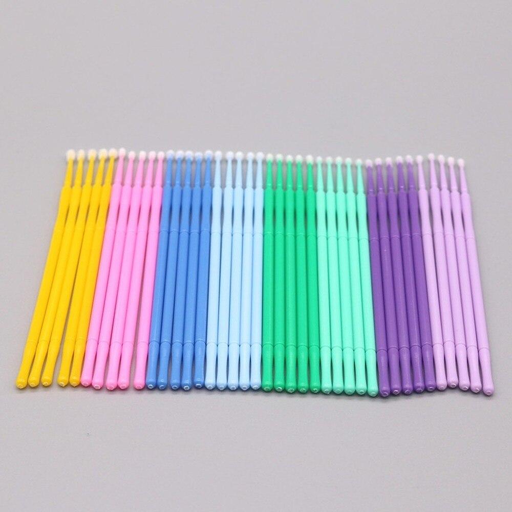 Eyelash Extension Uv Glue - 100 adet/grup Mikro Fırçalar Makyaj Kirpik