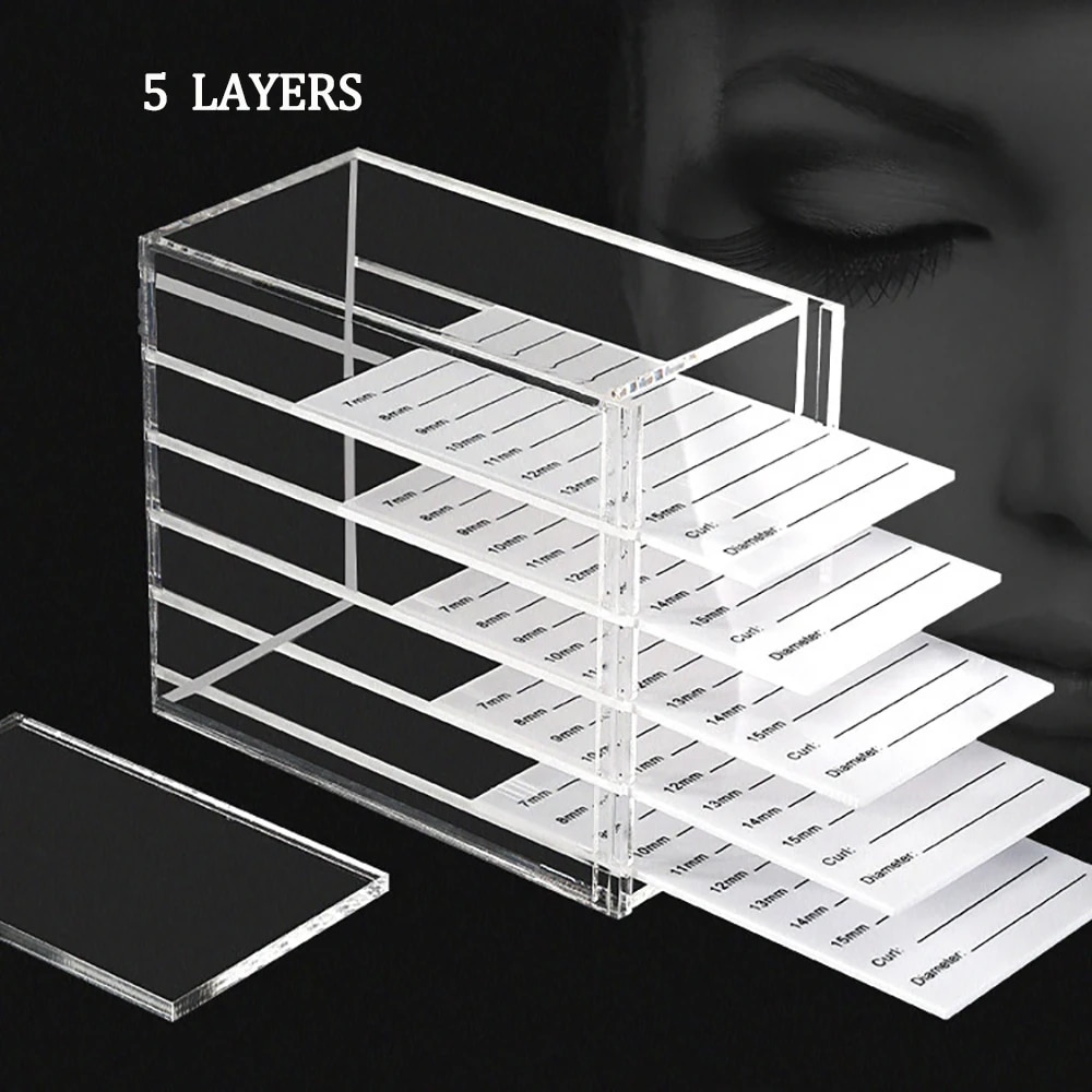 Eyelash Extension Guide - 5 kat Kirpik Uzantıları saklama kutusu