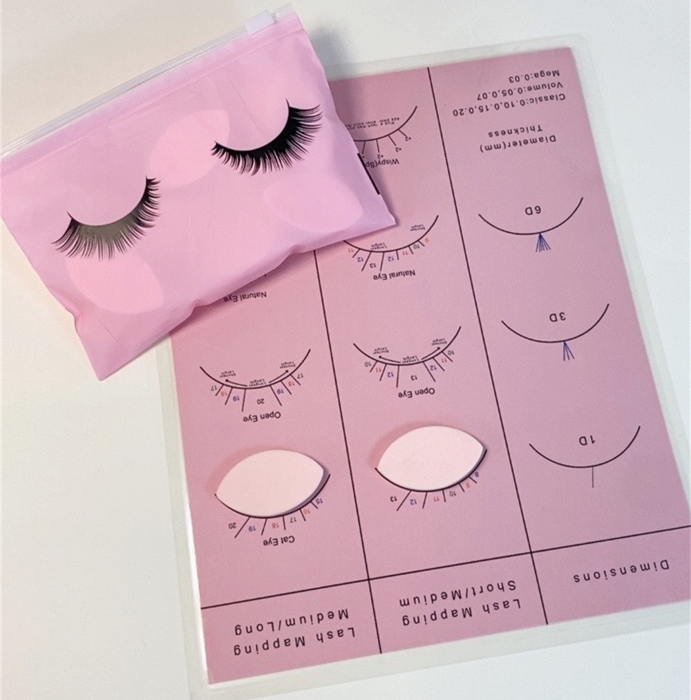 Lash Mapping Sticker - Acemi Kirpik Haritası Tablosu İnce Kirpikler
