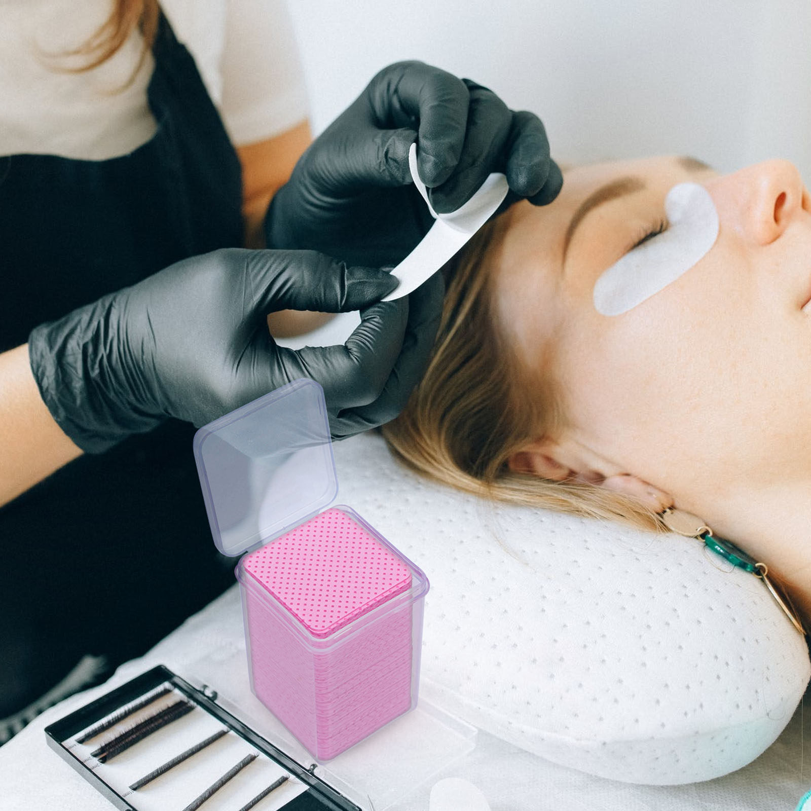 Eyelash Extension Glue Remover - 600 Adet Temizleme Pamuğu Mendili Kirpik