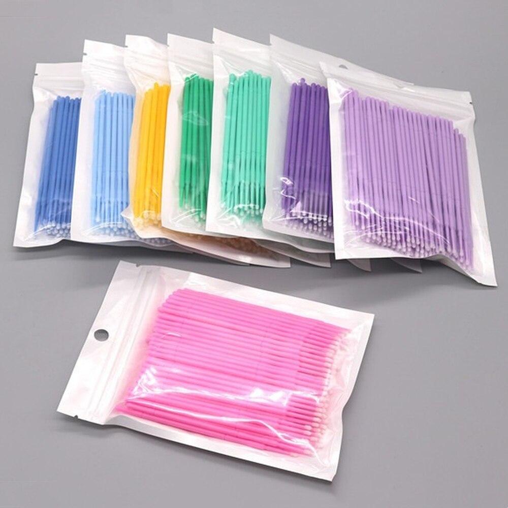 100 adet/grup Mikro Fırçalar M - Eyelash Extension Uv Glue incelemesi ve fiyatı